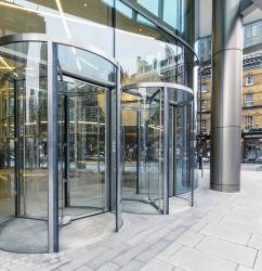 automatic curved glass door
