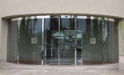 automatic curved glass door